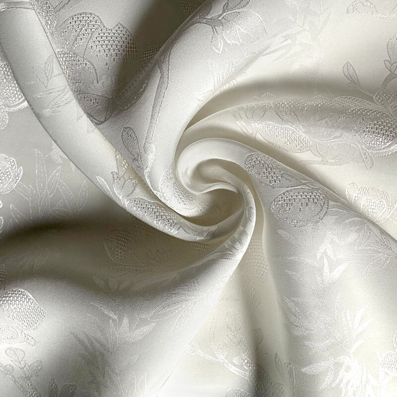 Jacquard Mulberry Silk Woven Fabric for Apparel Wholesale Supplier 11